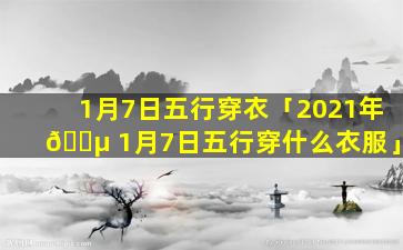 1月7日五行穿衣「2021年 🌵 1月7日五行穿什么衣服」